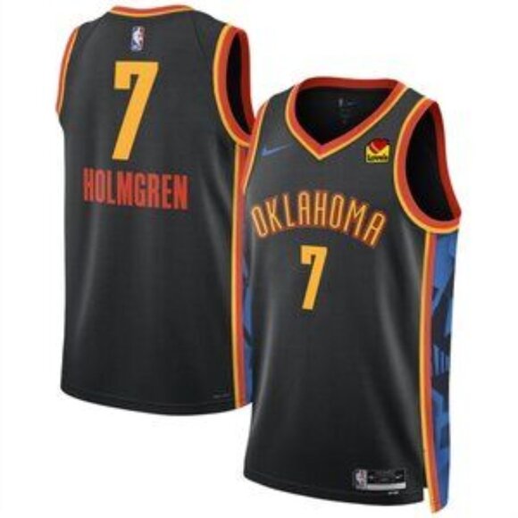 Mens Chet Holmgren Black Stitched Jersey